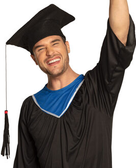 Boland Afstudeer/geslaagd hoedje - zwart - diploma gehaald - doctoraal hoed voor studenten