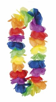 Boland Bloemenslinger/hawaiikrans - met grote bloemen - tropische kleuren