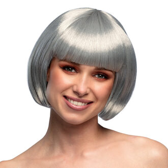 Boland Boblijn pruik - zilver grijs - dames - verkleden - verkleedpruik - carnaval