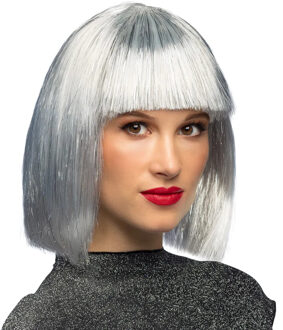 Boland Bobline pruik - wit/zilver - verkleden - glitter en glamour - diva