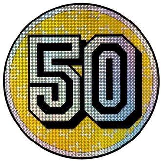 Boland Bord 50 jaar holografisch - Feestdecoratieborden Multikleur