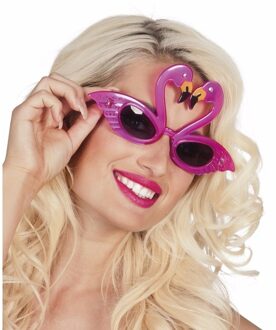 Boland bril flamingo unisex roze