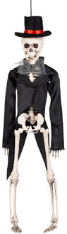 Boland Bruidegom pop - 41 cm - kunststof - horror - skelet - halloween deco Multi