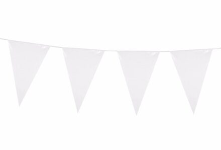 Boland Bruiloft Vlaggenlijn XXL - wit - 10 meter - feestdecoratie