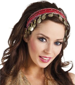 Boland Buikdanseres hoofdband/diadeem rood dames verkleedaccessoire Roze