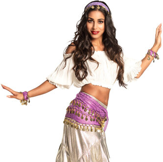 Boland Buikdanseressen accessoires set paars