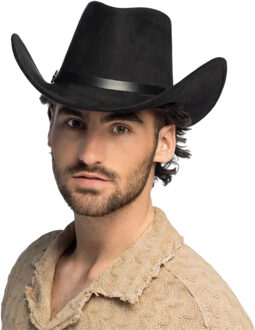 Boland Carnaval Cowboy hoed Bronco - zwart - volwassenen - Western