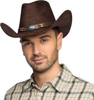 Boland Carnaval Cowboy verkleed hoed Brody - bruin - volwassenen - Western