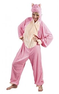 Boland Carnaval dierenpak roze Varken - verkleedkleding kostuum - dames/heren