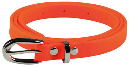 Boland Carnaval dunne verkleed dames riem - neon oranje - 115 cm - Fluoriserende riemen - kunststof
