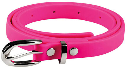 Boland Carnaval dunne verkleed dames riem - neon roze - 115 cm - Fluoriserende riemen - kunststof