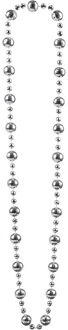Boland Carnaval/verkleed accessoires Disco/eigties/seventies sieraden - ketting - zilver - kunststof
