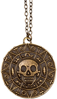 Boland Carnaval/verkleed accessoires Piraten/halloween sieraden - ketting schedel amulet - kunststof