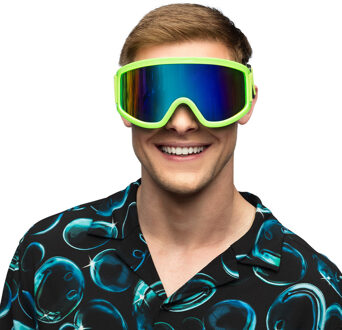 Boland Carnaval/verkleed Apres Ski bril - groen - volwassenen - kunststof - party brillen - wintersport