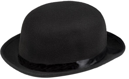 Boland Carnaval verkleed Bolhoed - zwart - polyester - voor volwassenen - Engelsman/Gentleman