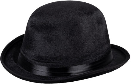 Boland Carnaval verkleed Bolhoed - zwart - polyester - voor volwassenen - Engelsman/Gentleman