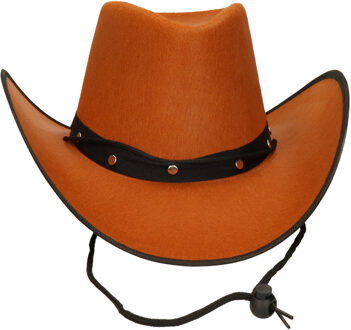 Boland Carnaval verkleed Cowboy hoed El Paso - bruin - volwassenen - Western thema