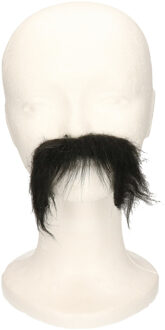 Boland Carnaval verkleed Cowboy nepsnor - 6x - zwart - heren - snorren - western/mexicaan