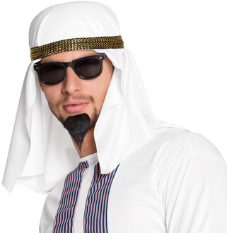 Boland Carnaval verkleed hoed voor een Arabier/Sjeik - hoofddoek wit - heren