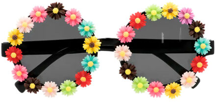 Boland Carnaval/verkleed party bril Flowers - Tropisch/hawaii thema - plastic - volwassenen Multi