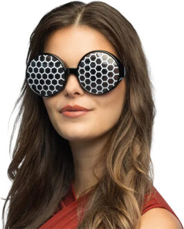 Boland Carnaval/verkleed party bril insect - zwart - volwassen