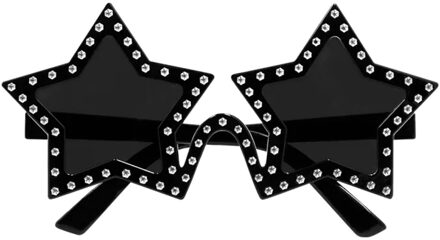 Boland Carnaval/verkleed party bril Stars - Disco/eighties thema - zwart - volwassenen