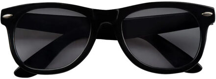 Boland Carnaval/verkleed party bril - zwart - volwassenen - kunststof - gangster/rock and roll