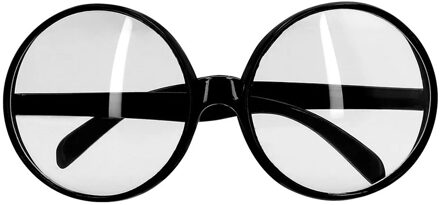 Boland Carnaval/verkleed Secretaresse/nerd/school juf bril - zwart - dames - kunststof - party brillen
