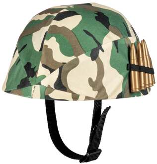 Boland Carnaval verkleed soldaten/leger Helm - camouflage print - voor kinderen tot 12 jaar