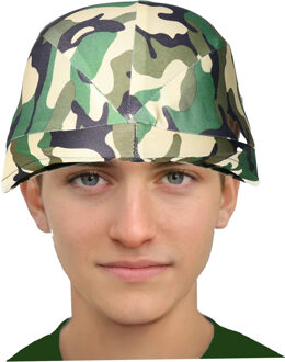 Boland Carnaval verkleed soldaten/leger Helm - camouflage print - voor kinderen tot 12 jaar