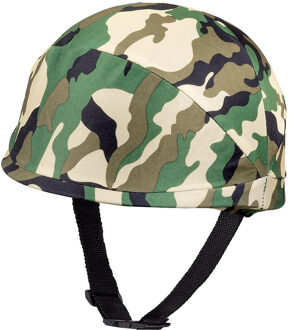 Boland Carnaval verkleed soldaten/leger Helm - camouflage print - voor volwassenen