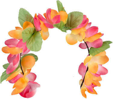 Boland Carnaval verkleed Tiara/diadeem - Tropische bloemen - dames/meisjes - Fantasy/tropical/hawaii thema