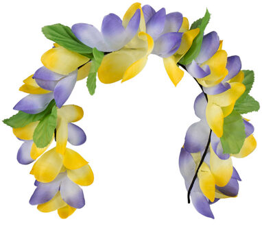 Boland Carnaval verkleed Tiara/diadeem - Tropische bloemen - dames/meisjes - Fantasy/tropical/hawaii thema