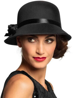 Boland Charleston hoed - zwart - dames - roaring twenties stijl - carnaval