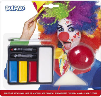 Boland Complete clown schmink set inclusief clownsneus Multi
