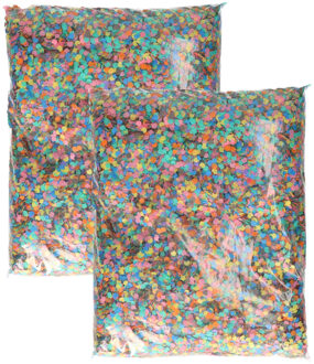 Boland Confetti - 2x - 1 kilo - multicolor - papier - versiering - feestdecoratie
