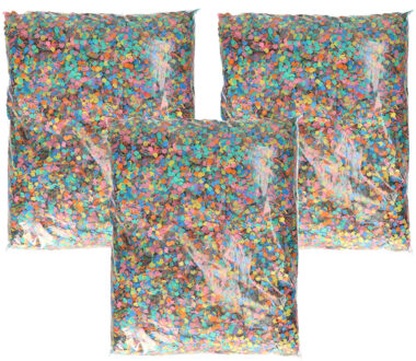 Boland Confetti - 3x - 1 kilo - multicolor - papier - versiering - feestdecoratie