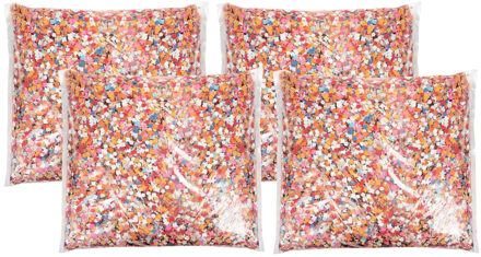 Boland Confetti snippers van papier - 4x - multi colours mix - 400 gram zakje - feestartikelen/versieringen