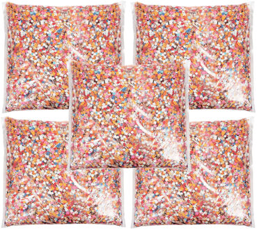 Boland Confetti snippers van papier - 5x - multi colours mix - 400 gram zakje - feestartikelen/versieringen