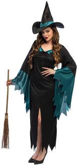Boland Dames heksen kostuum zwart met blauw 38 (m)