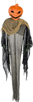 Boland Decoratie Pompoen geest - 158 cm - hangend - Halloween/horror versiering Multi