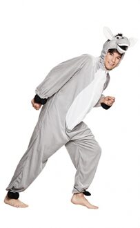 Boland Dierenpak kostuum - Ezel - verkleedkleding - kinderen - grijs - onesie