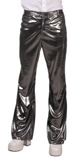 Boland Disco broek zilver voor heren - Carnavalskostuums Zilverkleurig
