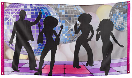 Boland Disco feest versiering vlag - Feestdecoratievoorwerp