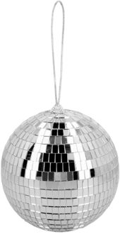 Boland Disco spiegel bal - rond - zilver - Dia 15 cm - Seventies/eighties thema versiering