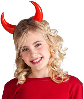 Boland Duivel hoorntjes - rood - PVC - diadeem - haarband - halloween - carnaval