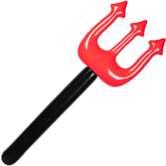 Boland Duivel/satan verkleed drietand - zwart/rood - 90 cm - opblaasbaar