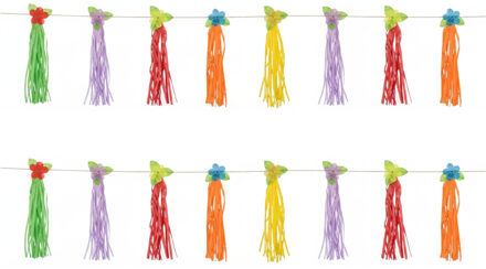 Boland Feest slinger / Tasselslinger Hawaii thema- 2x - 3m - papier - slingers - themafeest