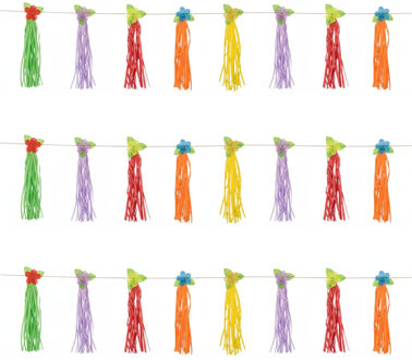 Boland Feest slinger / Tasselslinger Hawaii thema- 3x - 3m - papier - slingers - themafeest