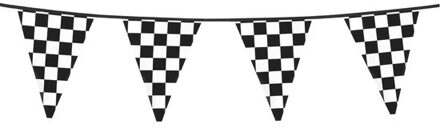 Boland Finish vlaggenlijn - 6 meter - plastic - Race thema feestartikelen - formule 1